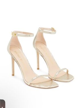 Stuart Weitzman Nudist 100 Ankle-Strap Stiletto Sandals